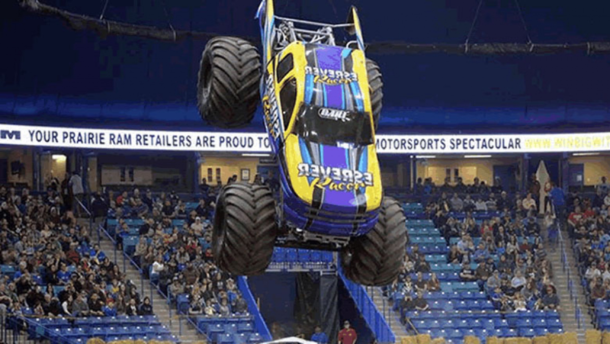 Win a family pack of tickets to Monster Truck Chaos!