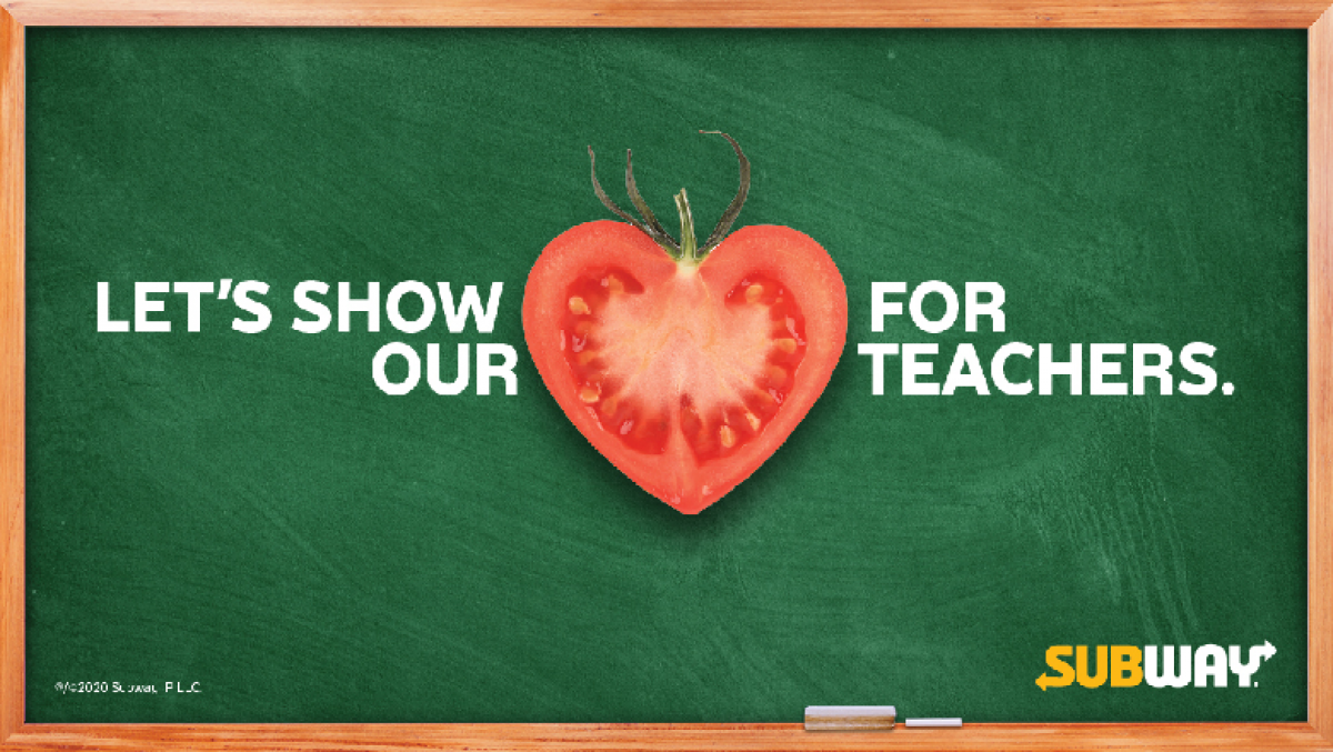 Subway Teachers Appreciation