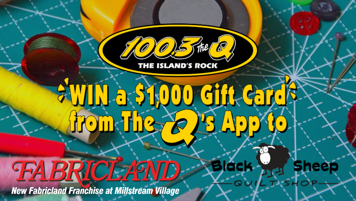 Enter for your chance to win a $1000 gift card to Fabricland franchise at Millstream Village!